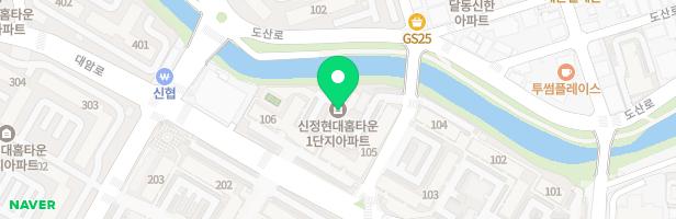 신정현대홈타운1단지(105동뒤) 제2놀이터 지도 이미지