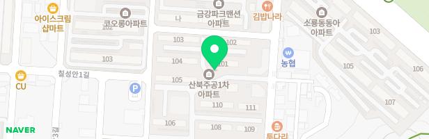 산북주공아파트 105동앞 지도 이미지