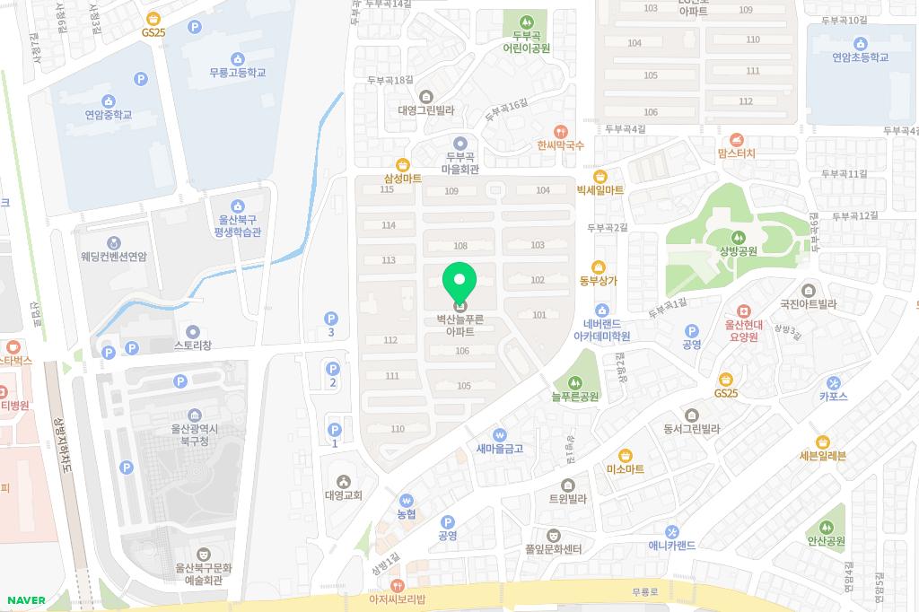 늘푸른벽산아파트 101동 놀이터 지도 이미지