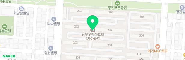상무우미아트빌아파트 206동앞놀이시설 지도 이미지