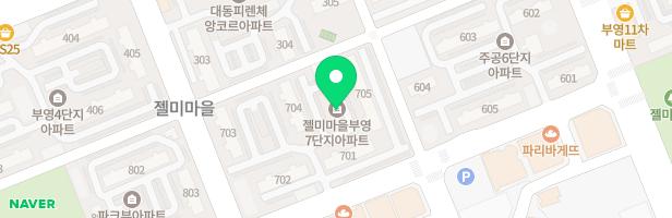 장유 젤미마을 부영 e-그린6차아파트 지도 이미지