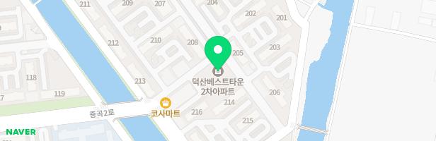 덕산2차베스트타운 206동 지도 이미지