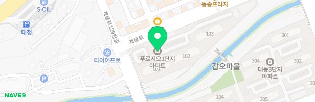 갑오마을1단지 대우푸르지오 지도 이미지