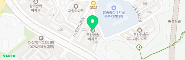 개신두산한솔1차아파트 101동과 102동 사이 지도 이미지