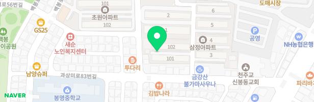 봉명삼정아파트(101동,102동) 지도 이미지