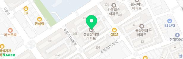 율량성원상떼빌아파트 102동 앞 지도 이미지