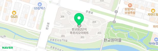 판교원마을2단지푸르지오 놀이터 지도 이미지