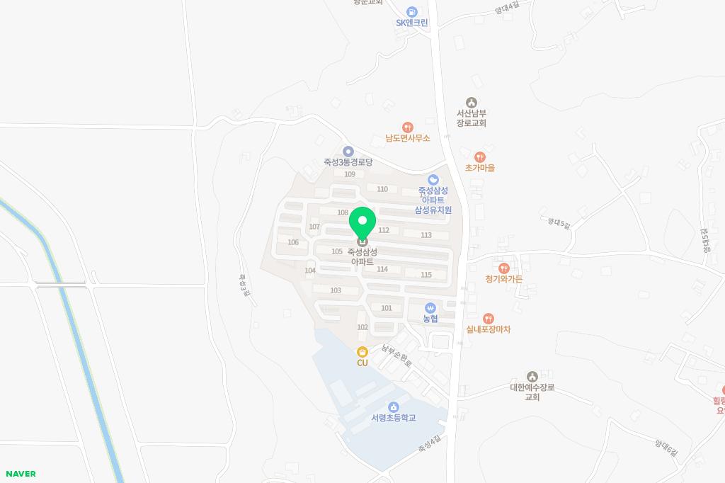 죽성동삼성아파트 109동 어린이놀이터 지도 이미지
