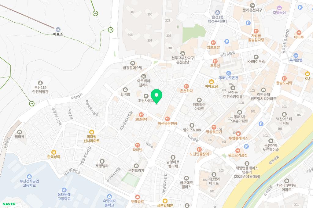 부산광역시 건강가정지원센터 지도 이미지