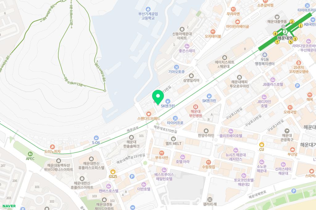 해운대구 건강가정지원센터 지도 이미지