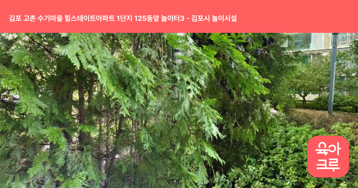 김포 고촌 수기마을 힐스테이트아파트 1단지 125동앞 놀이터3 썸네일