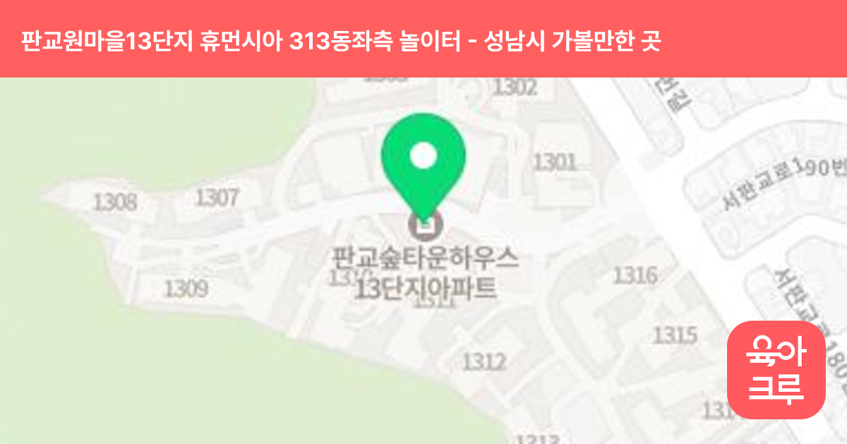 판교원마을13단지 휴먼시아 313동좌측 놀이터 썸네일