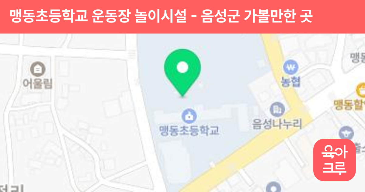 맹동초등학교 운동장 놀이시설 썸네일